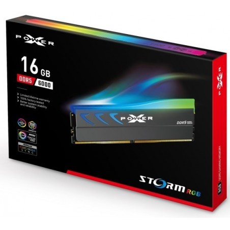 Pamięć DDR5 XPOWER Storm RGB 16GB/6000 1*16GB CL36 Grey Pamięć DDR5 XPOWER Storm RGB 16GB/6000 1*16GB CL36 Grey