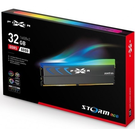 Pamięć DDR5 XPOWER Storm RGB 32GB/6000 2*16GB CL36 Grey Pamięć DDR5 XPOWER Storm RGB 32GB/6000 2*16GB CL36 Grey