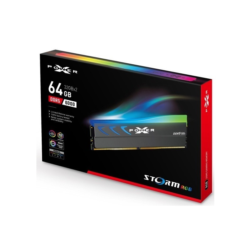 Pamięć DDR5 XPOWER Storm RGB 64GB/6000 2*32GB CL38 Grey 