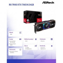 Karta graficzna Radeon RX 7900 XTX TAICHI 24GB OC GDDR6 384bit 3DP/HDMI