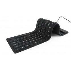 Klawiatura silikonowa wodoodporna USB z funkcją OTG czarna Klawiatura silikonowa wodoodporna USB z funkcją OTG czarna