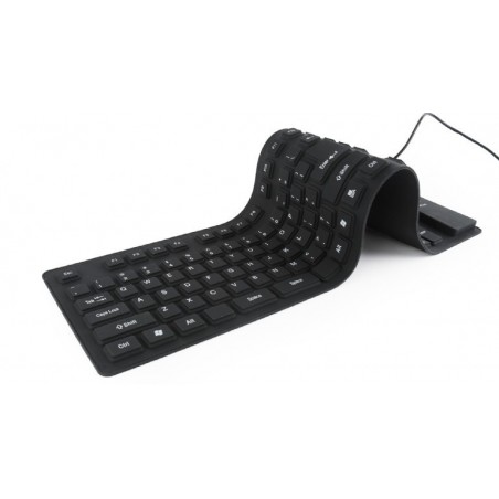 Klawiatura silikonowa wodoodporna USB z funkcją OTG czarna Klawiatura silikonowa wodoodporna USB z funkcją OTG czarna