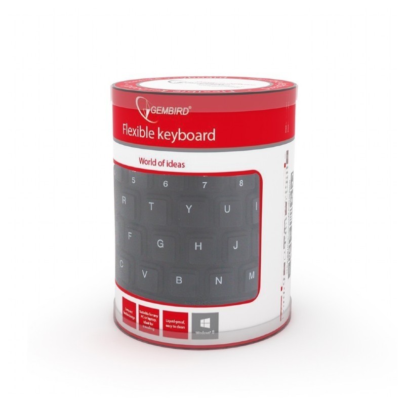 Klawiatura silikonowa wodoodporna USB z funkcją OTG czarna Klawiatura silikonowa wodoodporna USB z funkcją OTG czarna