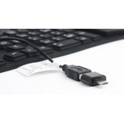 Klawiatura silikonowa wodoodporna USB z funkcją OTG czarna Klawiatura silikonowa wodoodporna USB z funkcją OTG czarna