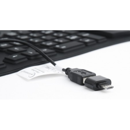 Klawiatura silikonowa wodoodporna USB z funkcją OTG czarna Klawiatura silikonowa wodoodporna USB z funkcją OTG czarna