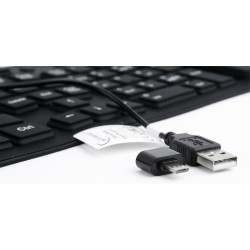 Klawiatura silikonowa wodoodporna USB z funkcją OTG czarna Klawiatura silikonowa wodoodporna USB z funkcją OTG czarna