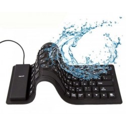Klawiatura silikonowa wodoodporna USB z funkcją OTG czarna Klawiatura silikonowa wodoodporna USB z funkcją OTG czarna