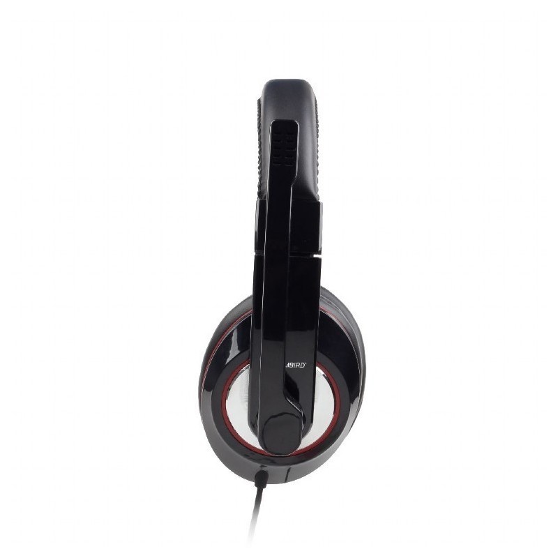 Słuchawki z mikrofonem MHS-U-001 USB czarne  Słuchawki z mikrofonem MHS-U-001 USB czarne