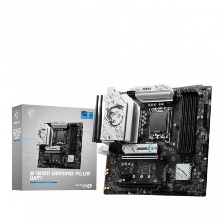 Płyta główna B760M GAMING PLUS WIFI s1700 4DDR5 DP/HDMI mATX Płyta główna B760M GAMING PLUS WIFI s1700 4DDR5 DP/HDMI mATX