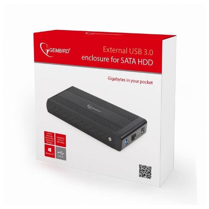 Obudowa zewnętrzna 3.5 USB 3.0 Czarna Obudowa zewnętrzna 3.5 USB 3.0 Czarna