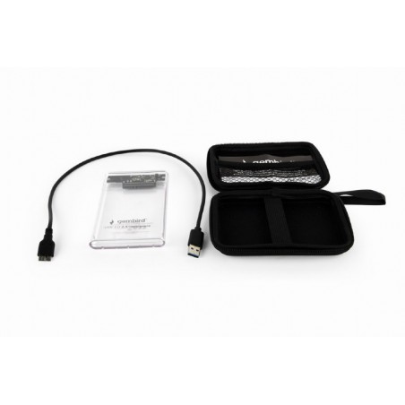 Obudowa zewnętrzna 2.5 USB 3.0 przezroczysta Obudowa zewnętrzna 2.5 USB 3.0 przezroczysta