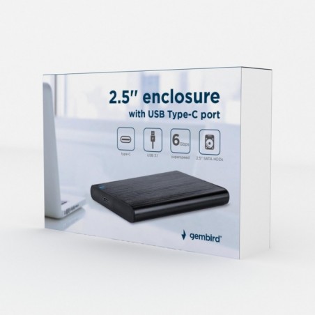 Obudowa zewnętrzna 2.5 cala USB 3.1 Czarna Obudowa zewnętrzna 2.5 cala USB 3.1 Czarna
