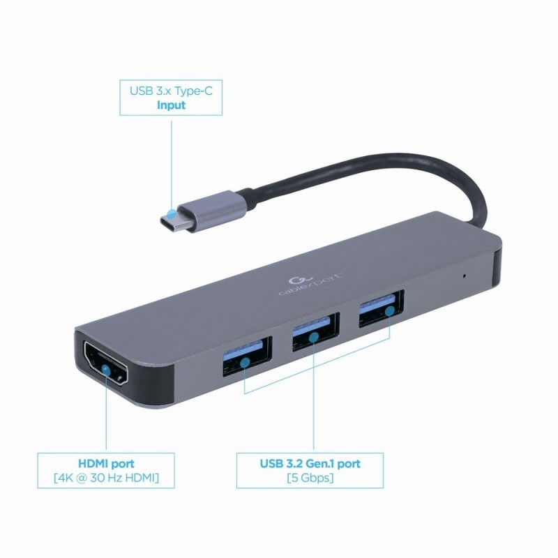 Adapter USB-C HDMI Hub 3xUSB 3.0 