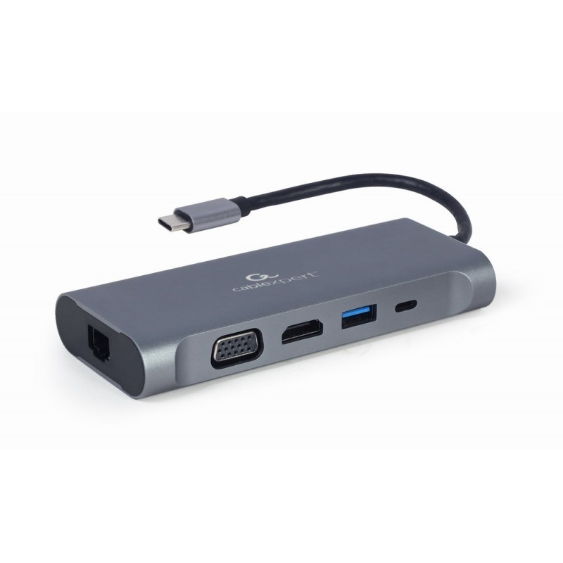 Adapter USB-C Hub USB-C PD GbE VGA HDMI 3xUSB 3.1 card audio 