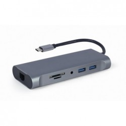 Adapter USB-C Hub USB-C PD GbE VGA HDMI 3xUSB 3.1 card audio 