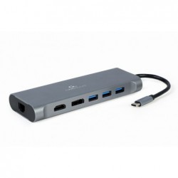 Hub USB-C HDMI DP VGA 4xUSB 3.1 USB-C PD audio card reader GbE Hub USB-C HDMI DP VGA 4xUSB 3.1 USB-C PD audio card reader GbE