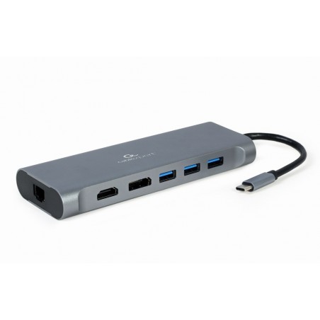 Hub USB-C HDMI DP VGA 4xUSB 3.1 USB-C PD audio card reader GbE Hub USB-C HDMI DP VGA 4xUSB 3.1 USB-C PD audio card reader GbE