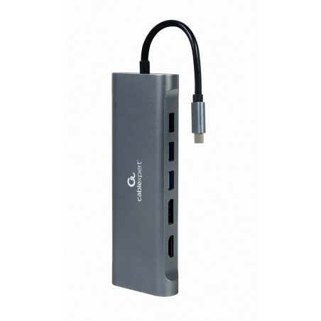 Hub USB-C HDMI DP VGA 4xUSB 3.1 USB-C PD audio card reader GbE Hub USB-C HDMI DP VGA 4xUSB 3.1 USB-C PD audio card reader GbE