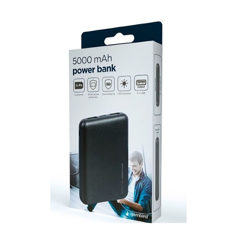 PowerBank 5000 mAh czarny  PowerBank 5000 mAh czarny