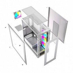 Obudowa Midi Tower Fornax X450MAX ATX biała Obudowa Midi Tower Fornax X450MAX ATX biała