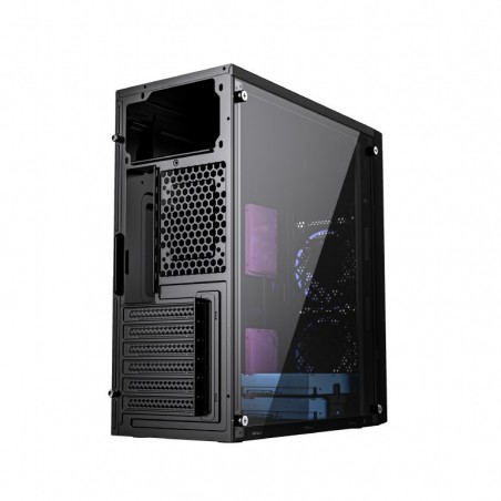 Obudowa Midi Tower Fornax M100B ATX niebiesie wentylatory Czarna Obudowa Midi Tower Fornax M100B ATX niebiesie wentylatory Czarna