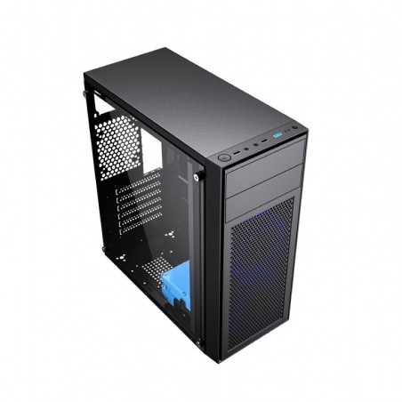 Obudowa Midi Tower Fornax M100B ATX niebiesie wentylatory Czarna Obudowa Midi Tower Fornax M100B ATX niebiesie wentylatory Czarna