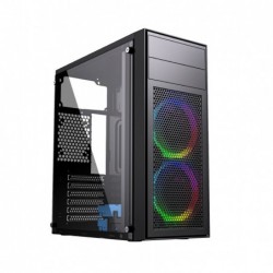 Obudowa Midi Tower Fornax M100RGB ATX wentylatory RGB Czarna 