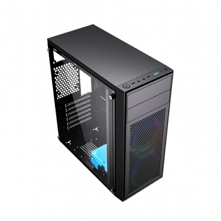 Obudowa Midi Tower Fornax M100RGB ATX wentylatory RGB Czarna Obudowa Midi Tower Fornax M100RGB ATX wentylatory RGB Czarna