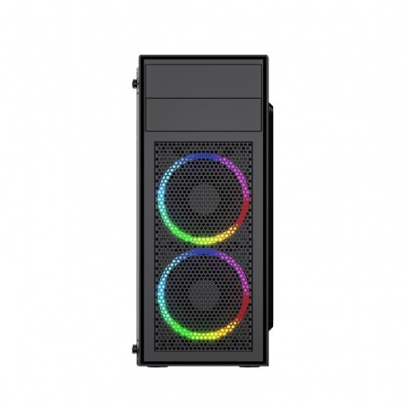 Obudowa Midi Tower Fornax M100RGB ATX wentylatory RGB Czarna Obudowa Midi Tower Fornax M100RGB ATX wentylatory RGB Czarna