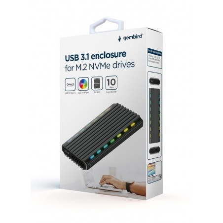 Obudowa dysku M.2 NVME Aluminiowa LED USB 3.1 Obudowa dysku M.2 NVME Aluminiowa LED USB 3.1