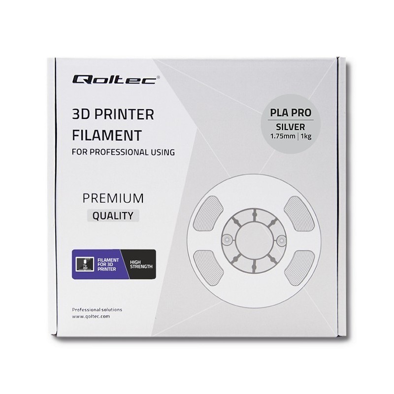 Profesjonalny filament do druku 3D | PLA PRO | 1kg | 1.75mm | Srebrny