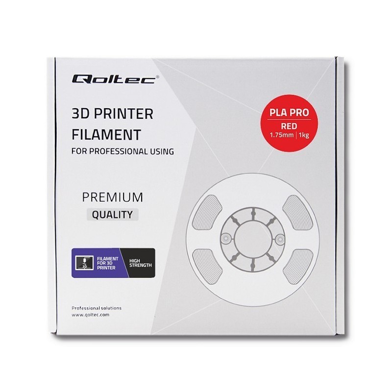 Profesjonalny filament do druku 3D | PLA PRO | 1.75mm | 1kg | Czerwony