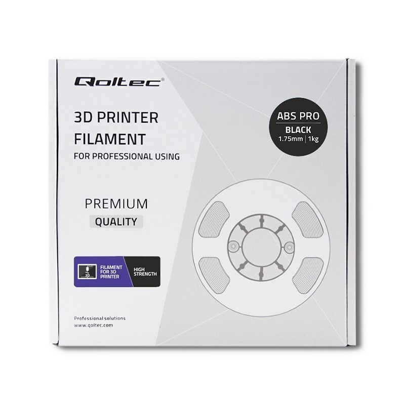 Profesjonalny filament do druku 3D | ABS PRO | 1.75mm | 1kg | Czarny