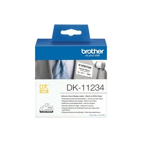 Brother etykiety papierowe 60mm x 86mm, biała, 260 szt., DK11234, do drukarek typu QL Brother etykiety papierowe 60mm x 86mm, biała, 260 szt., DK11234, do drukarek typu QL