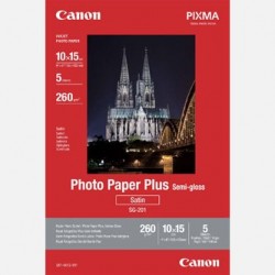 Canon Photo Paper Plus Semi-G, SG-201, foto papier, półpołysk, satynowy typ 1686B072, biały, 10x15cm, 4x6", 260 g/m2, 5 szt.