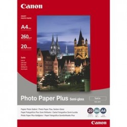 Canon Photo Paper Plus Semi-G, SG-201, foto papier, półpołysk, satynowy typ 1686B018, biały, 20x25cm, 8x10", 260 g/m2, 20 sz