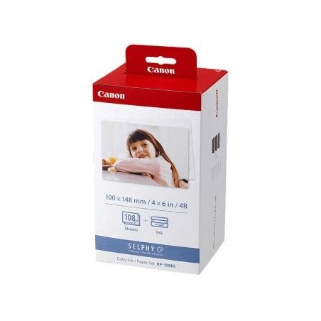 Canon Color Ink Paper Set, KP108IN, KP-108IN, foto papier, 3 opakowania KP36IN typ połysk, 3115B001, biały, CP100, 220, 300, 3 Canon Color Ink Paper Set, KP108IN, KP-108IN, foto papier, 3 opakowania KP36IN typ połysk, 3115B001, biały, CP100, 220, 300, 3