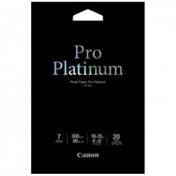 Canon Photo Paper Pro Platinu, PT-101, foto papier, połysk, 2768B013, biały, 10x15cm, 4x6", 300 g/m2, 20 szt., atrament