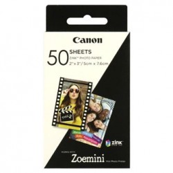 Canon ZINK Photo Paper, ZINK, foto papier, bez marginesu typ połysk, Zero Ink typ 3215C002, biały, 5x7,6cm, 2x3", 50 szt., ter