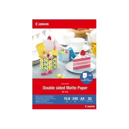 Canon Matte Photo Paper, MP-101D A4, foto papier, matowy, 4076C005, biały, A4, 240 g/m2, 50 szt., atrament Canon Matte Photo Paper, MP-101D A4, foto papier, matowy, 4076C005, biały, A4, 240 g/m2, 50 szt., atrament