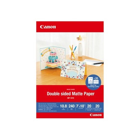Canon Matte Photo Paper, MP-101D, foto papier, matowy, 4076C006, biały, 7x10cm, 240 g/m2, 20 szt., atrament Canon Matte Photo Paper, MP-101D, foto papier, matowy, 4076C006, biały, 7x10cm, 240 g/m2, 20 szt., atrament