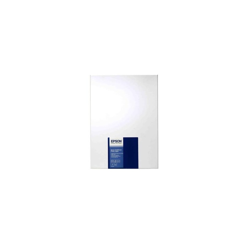 Epson Traditional Photo Paper, C13S045050, foto papier, satynowy, biały, A4, 330 g/m2, 25 szt., atrament