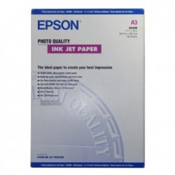 Epson Photo Quality InkJet Pa, C13S041068, foto papier, matowy, biały, A3, 105 g/m2, 720dpi, 100 szt., atrament