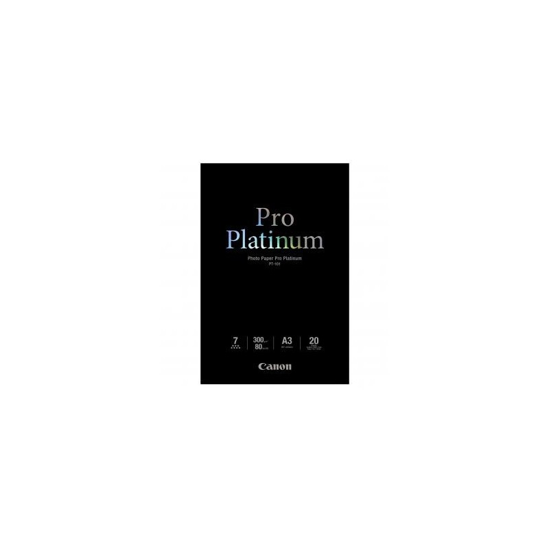 Canon Photo Paper Pro Platinu, PT-101 A3, foto papier, połysk, 2768B017, biały, A3, 300 g/m2, 20 szt., atrament