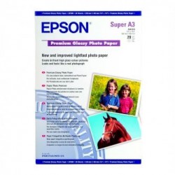 Epson Premium Glossy Photo Pa, C13S041316, foto papier, połysk, biały, Stylus Photo 890, 895, 1270, 2100, A3+, 255 g/m2, 20 sz