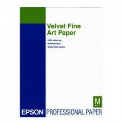 Epson Velvet Fine Art Paper, C13S041637, artystyczny papier, aksamitny, biały, A3+, 260 g/m2, 20 szt., atrament