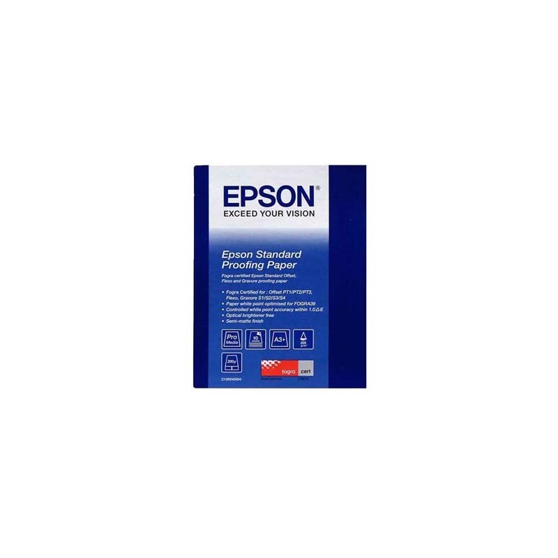 Epson Standard Proofing Paper, C13S045004, foto papier, półpołysk, biały, A3+, 205 g/m2, 10 szt., atrament