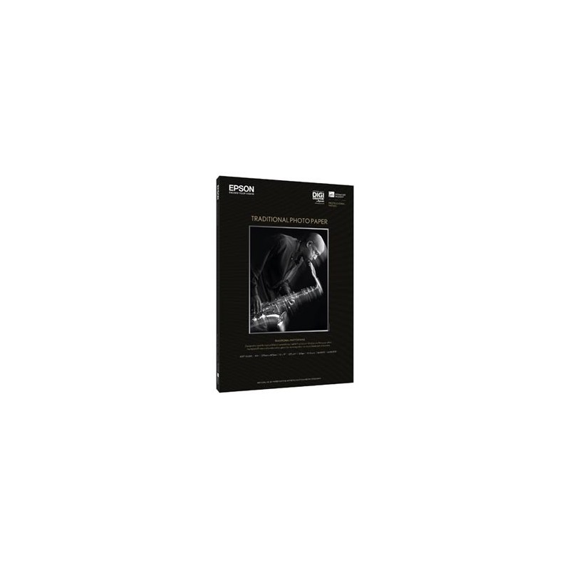 Epson Traditional Photo Paper, C13S045051, foto papier, satynowy, biały, A3+, 330 g/m2, 25 szt., atrament