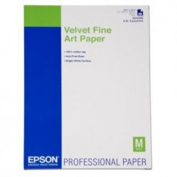 Epson Velvet Fine Art Paper, C13S042096, artystyczny papier, aksamitny, biały, A2, 260 g/m2, 25 szt., atrament