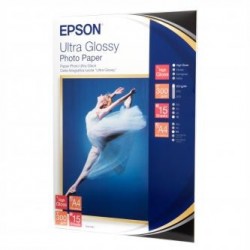 Epson Ultra Glossy Photo Pape, C13S041927, foto papier, połysk, biały, R200, R300, R800, RX425, RX500, A4, 300 g/m2, 15 szt., 